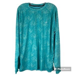 Spyder Blue Swim Rash Guard 30+ UPF Sun Protection Wicking Quick Dry L